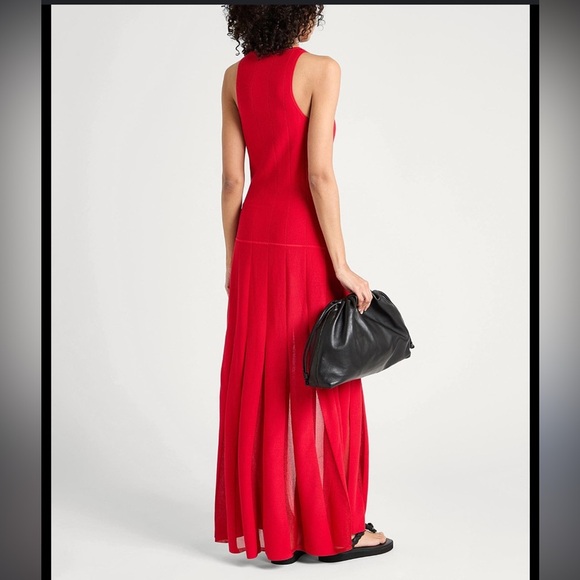 Cos Pleated Racer Neck Formal Maxi Dress NWT - Picture 3 of 12